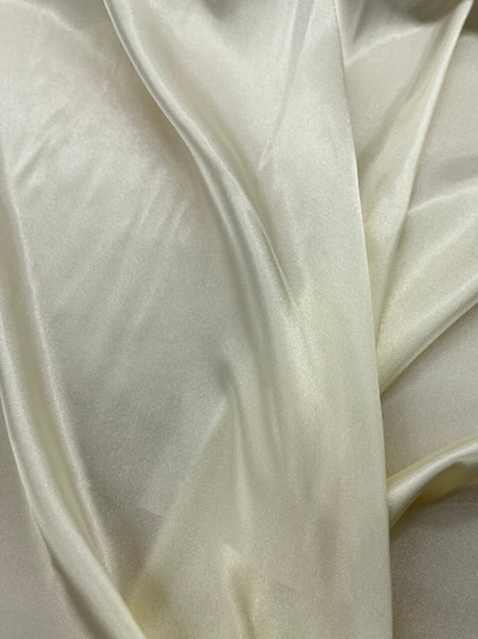 1 Yard Ivory Charmeuse Fabric Shiny Soft Polyester 58 Inch Wide for Bridal and Costume Sewing